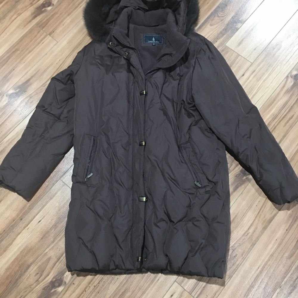 London Fog Down Jacket Medium (color:brown)